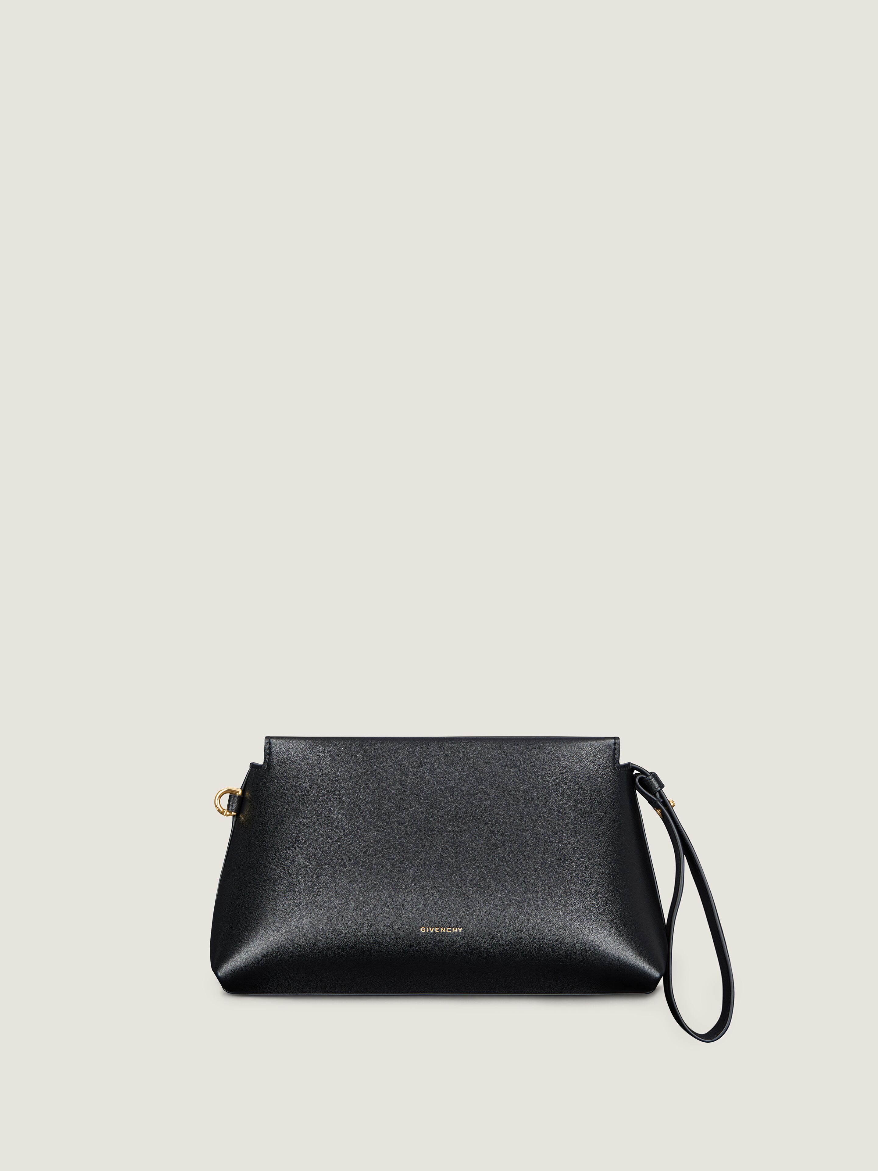 Day pouch in shiny leather